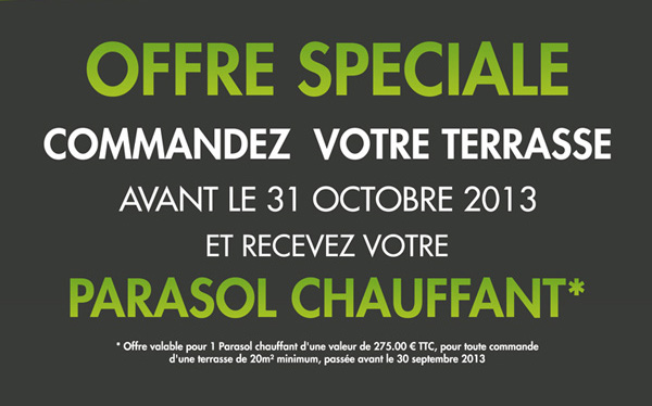 Ambiance Wood Offre Terrasse Parasol Chauffant