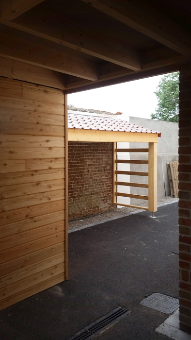 carport 36m abris 6m baisieux ambiance wood lille nord compagnon charpentier