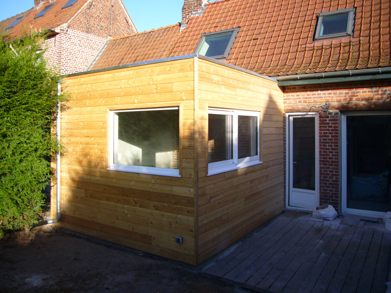 ossature bois 11m2 bardage meleze ambiance wood thomas rotteleur compagnon charpentier