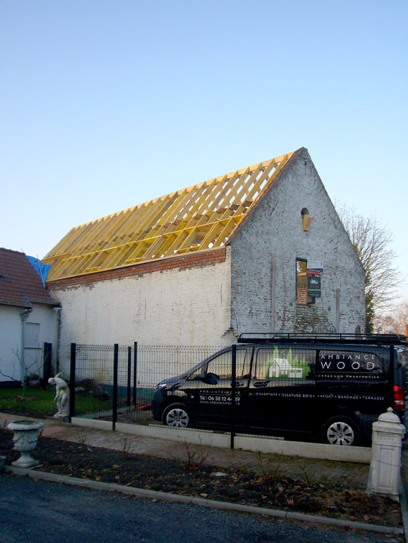 charpente semi traditionnel roncq ambiance wood thomas rotteleur compagnon charpentier