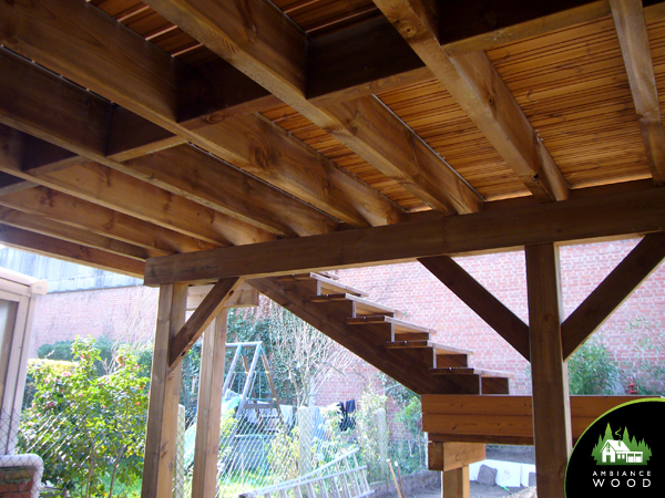 ambiance wood charpentier 59 nord terrasse suspendue pin escalier
