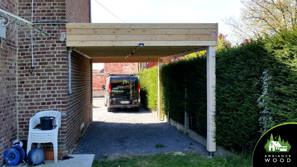 ambiance wood charpentier 59 nord carport 15m2 charpente pin carvin 62220